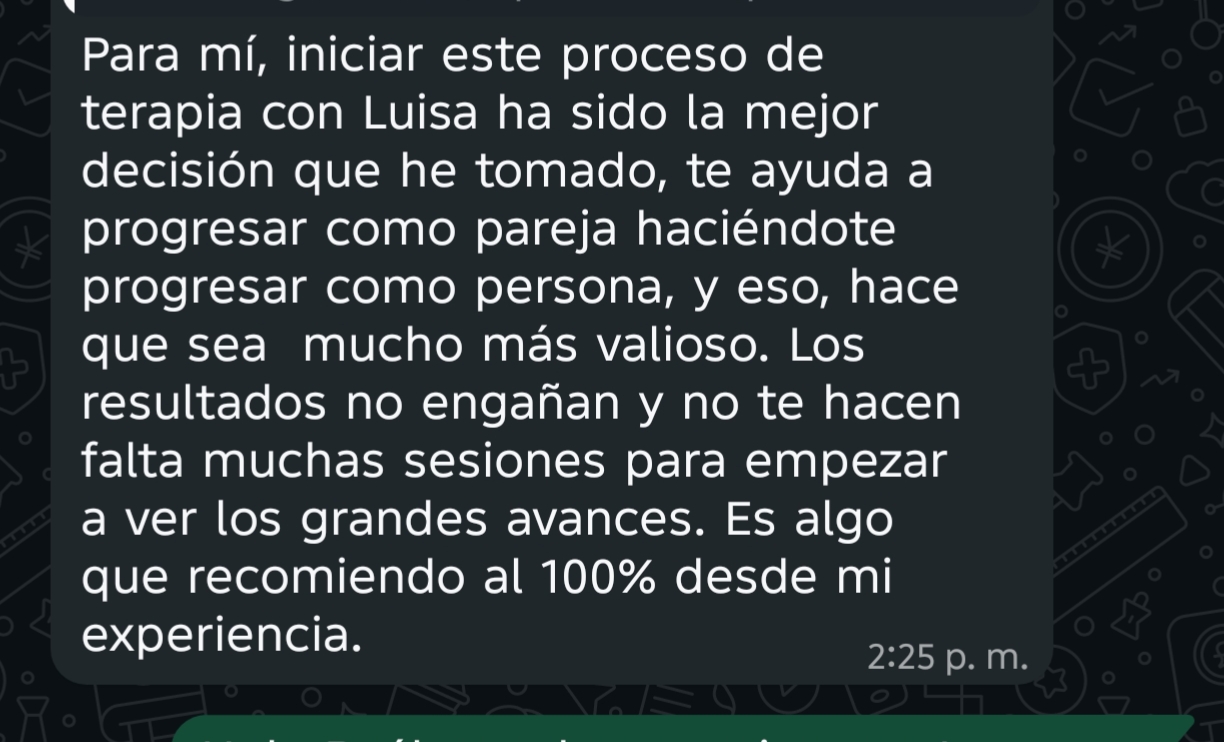 Testimonio 7 de paciente de Luisa Toro