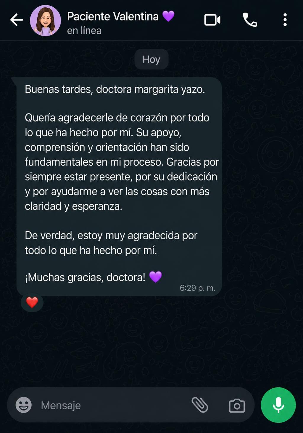 Testimonio 1 — Margarita Yazo