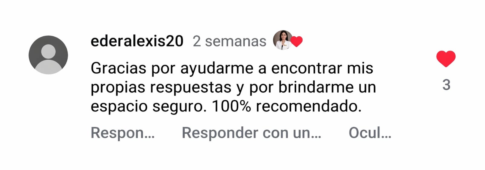 Testimonio de consultante 8