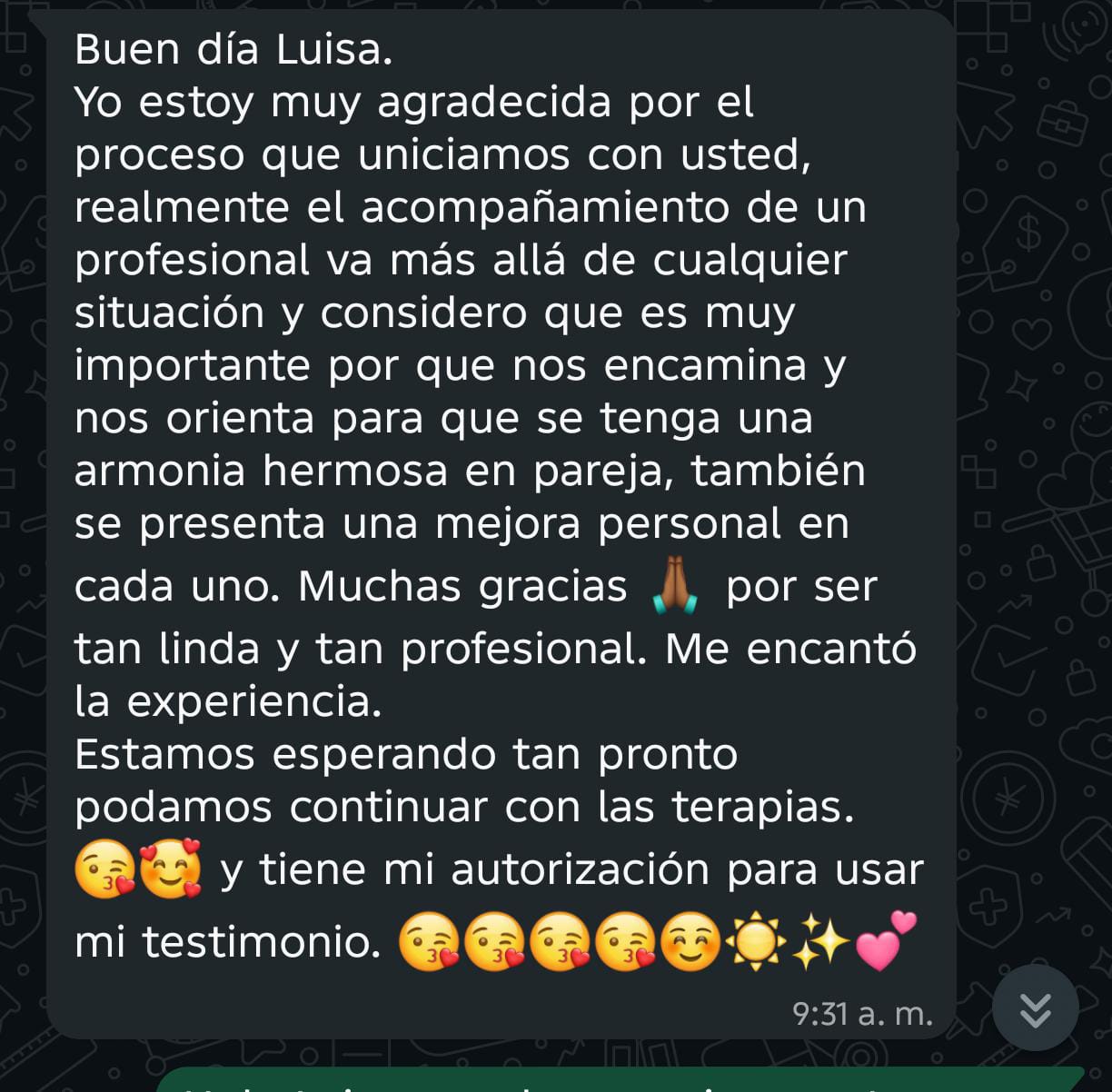 Testimonio 4 de paciente de Luisa Toro