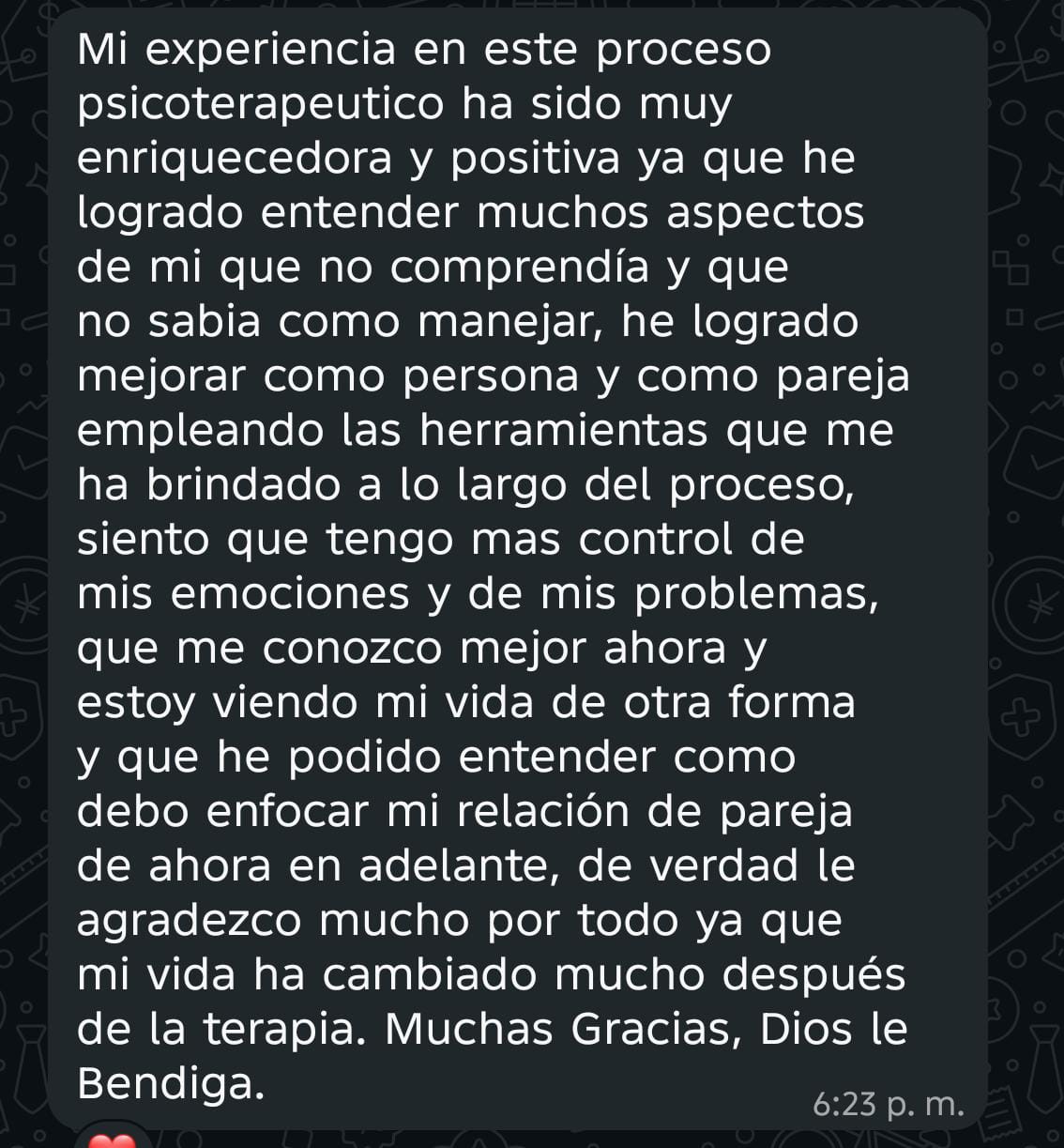 Testimonio 5 de paciente de Luisa Toro