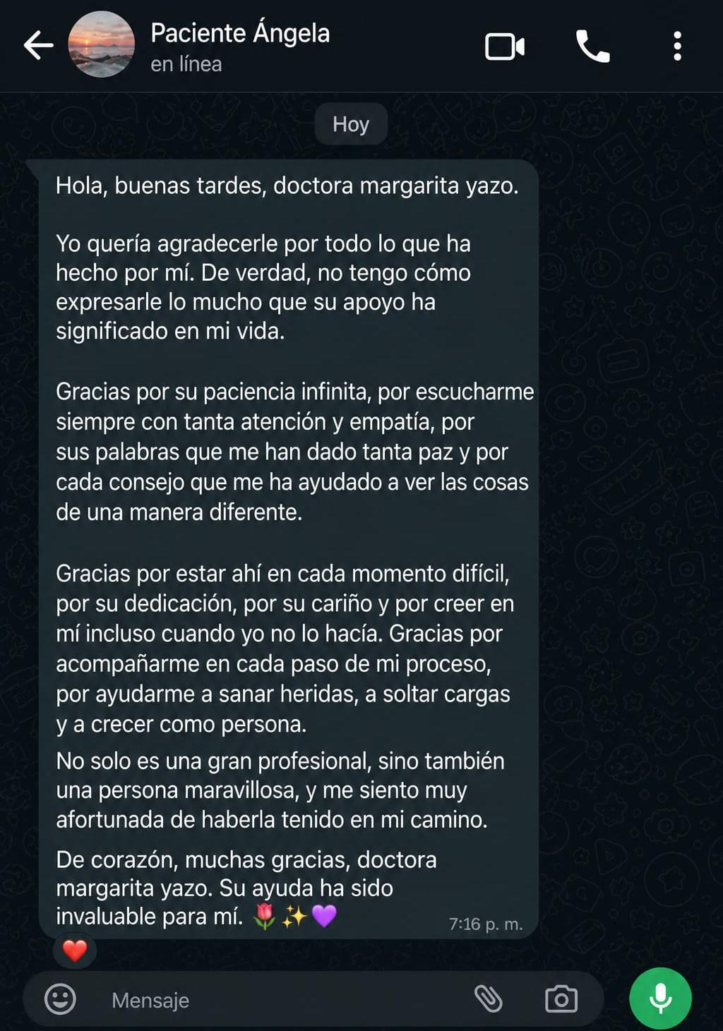 Testimonio 5 — Margarita Yazo