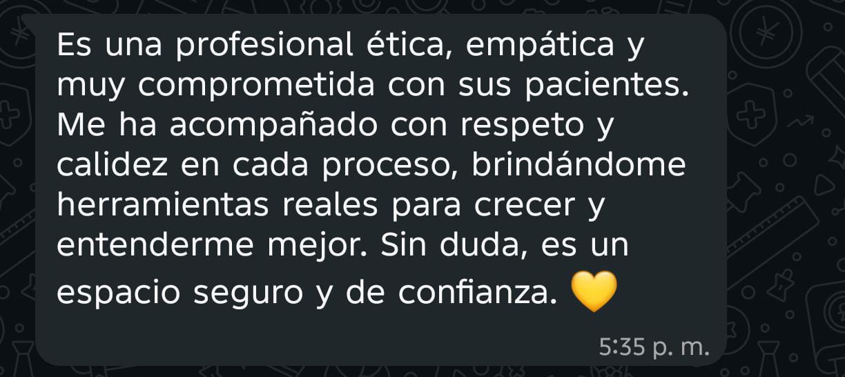 Testimonio 9 de paciente de Luisa Toro