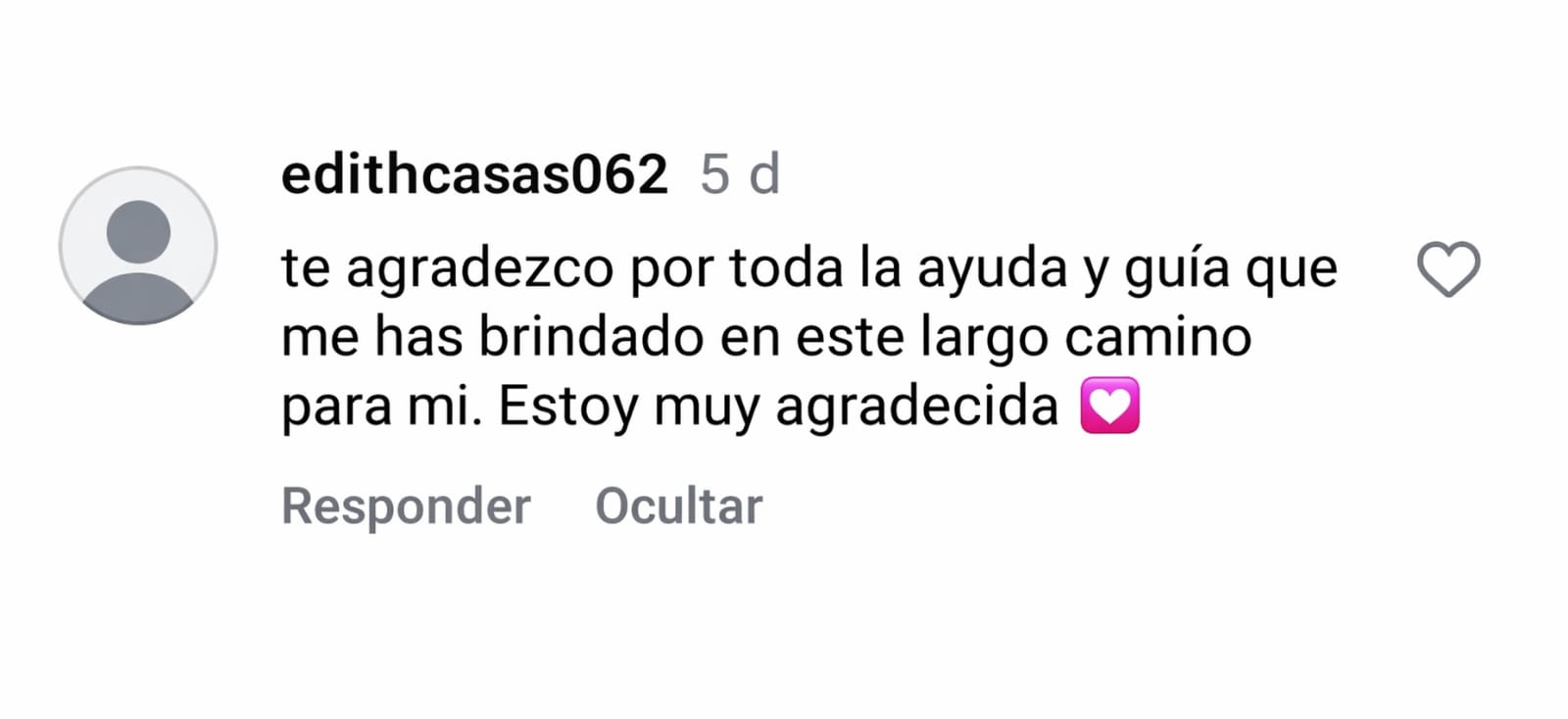 Testimonio de consultante 5