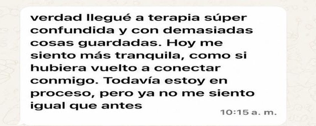 Testimonio de paciente 1
